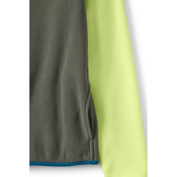 Lands' End Men's Big and Tall Heritage Fleece Snap Neck Pullover - Picture 3 of 5